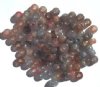 100 4x6mm Crow Beads Denim Smoke Amethyst Marble Mix